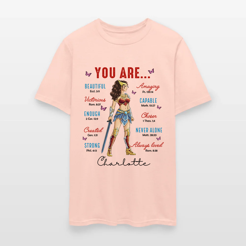 Personalized Wonder Woman Warrior You Are Beautiful Amazing Victorious Capable T-Shirt