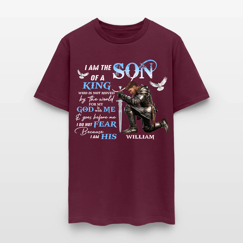 Personalized Man Warrior of God I Am the Son of a King T-Shirt