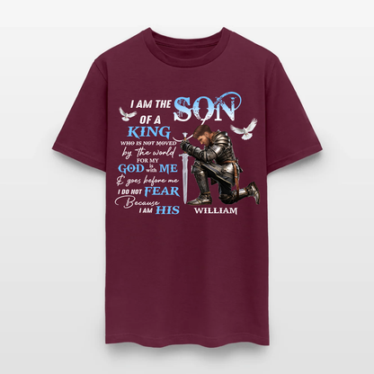 Personalized Man Warrior of God I Am the Son of a King T-Shirt