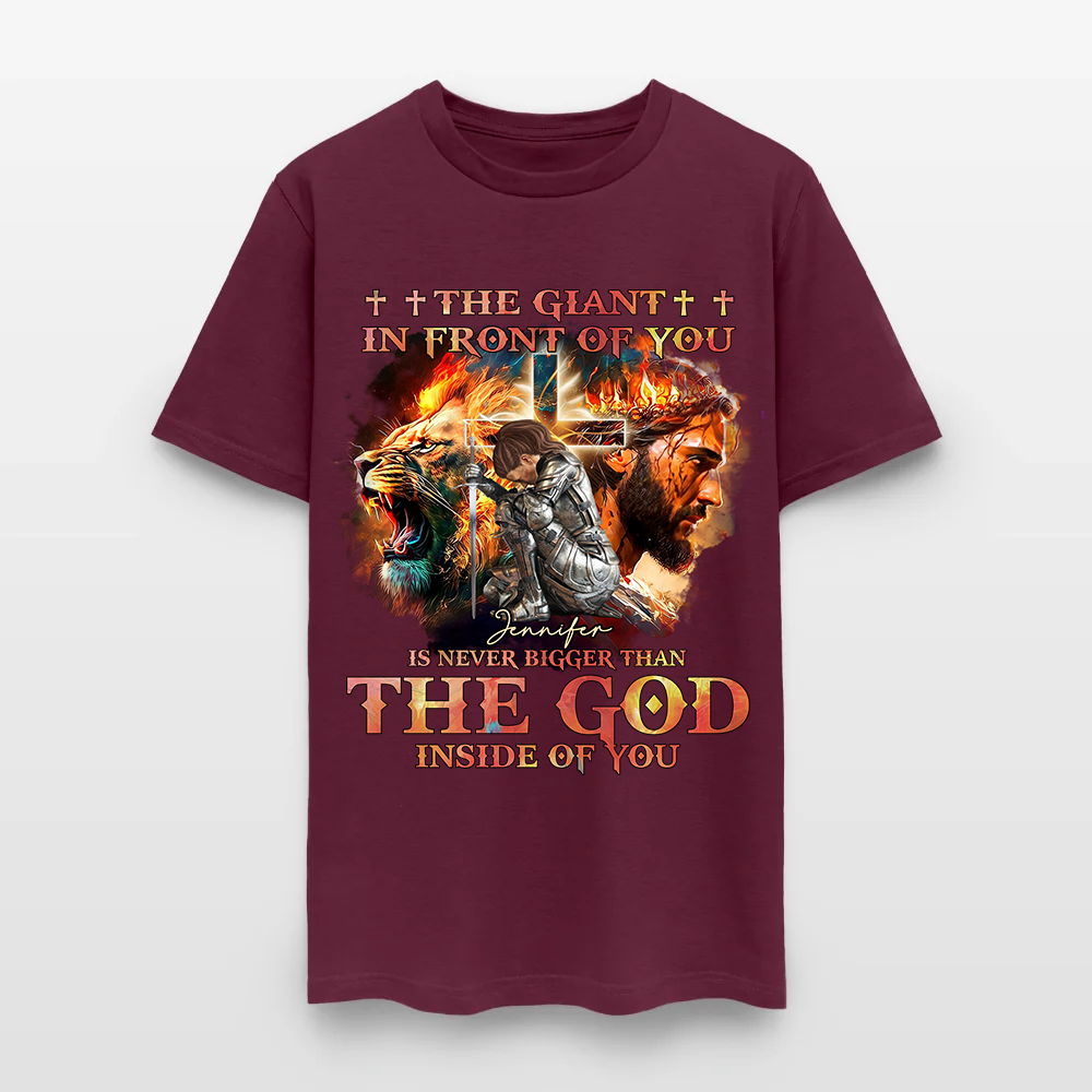 Personalized Warrior of God The Giant in Front of You T-Shirt