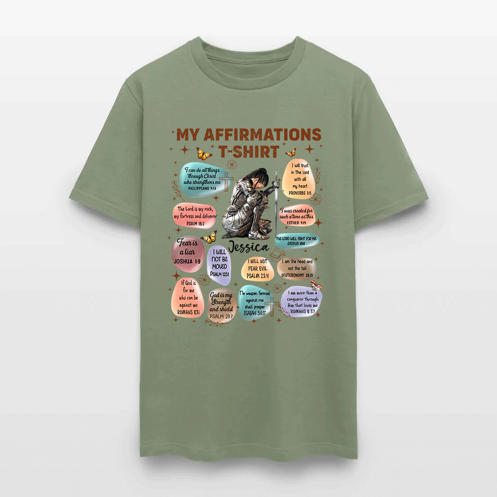 Personalized Warrior of God Bible Verse Affirmation I Can Do All Things Through Christ T-Shirt