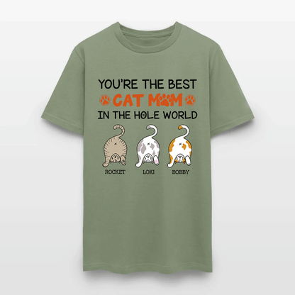 Personalized Funny Cat You Are The Best Cat Mom In The Hole World T-Shirt