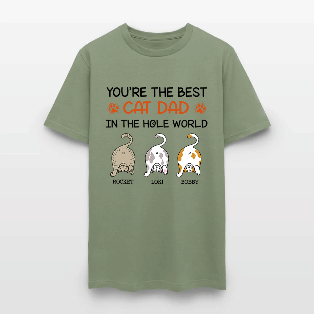 Personalized Funny Cat You Are The Best Cat Dad In The Hole World T-Shirt