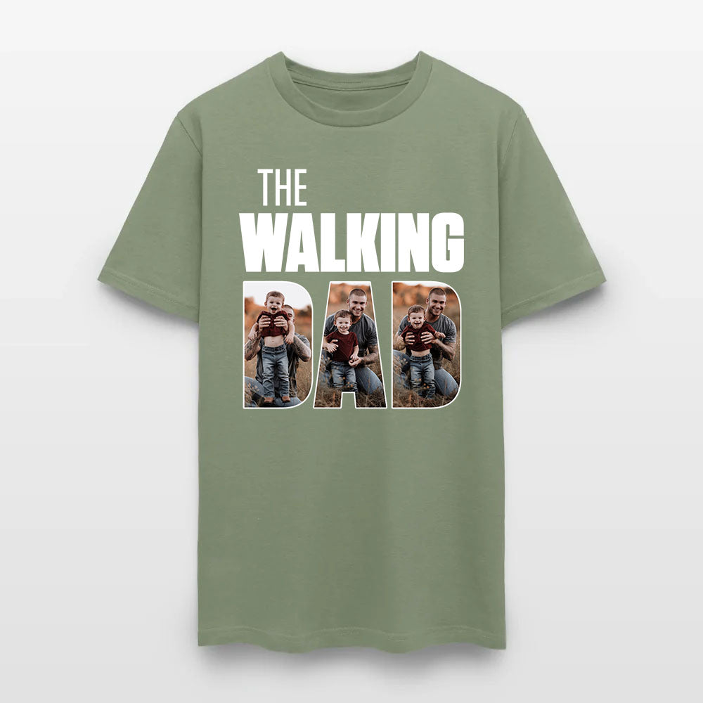 Personalized Photo The Walking Dad T-Shirt