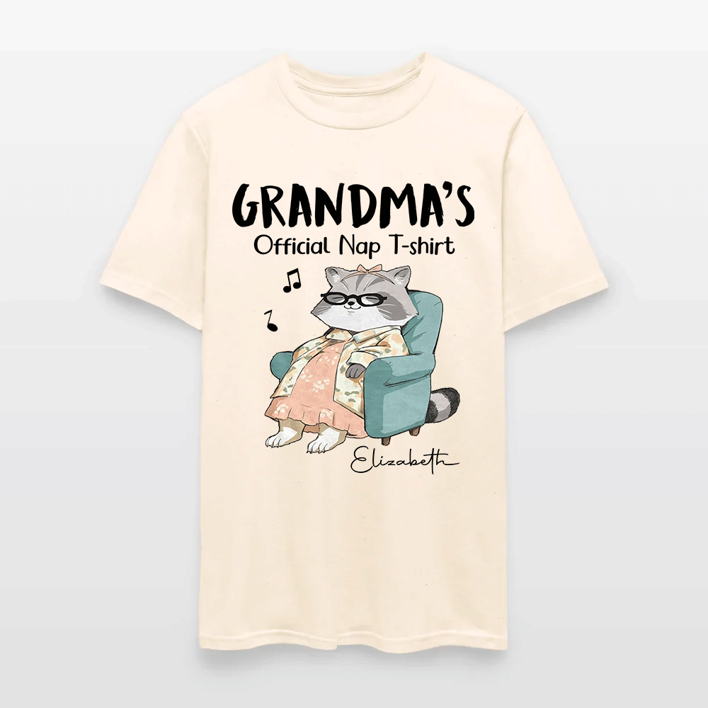 Personalized Cat Grandma's Official Nap T-Shirt