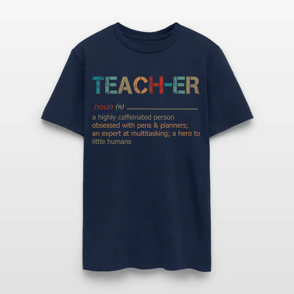 Teacher A Highly Caffeinated Person Obsessed With Pens And Planners An Expert At Multitasking T-Shirt