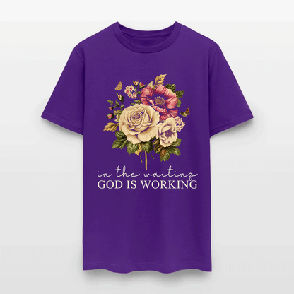 In The Waiting God Is Working Christian Floral Faith T-Shirt