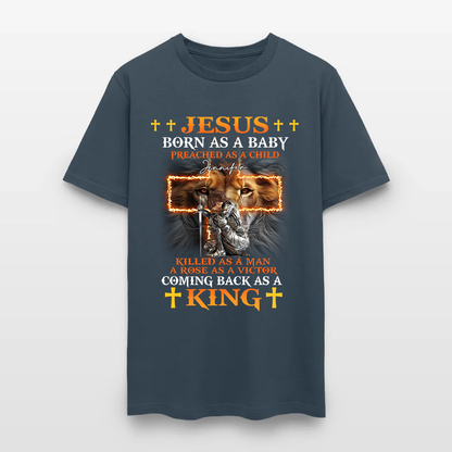 Personalized Warrior of God Jesus Born as a Baby Preached as a Child T-Shirt