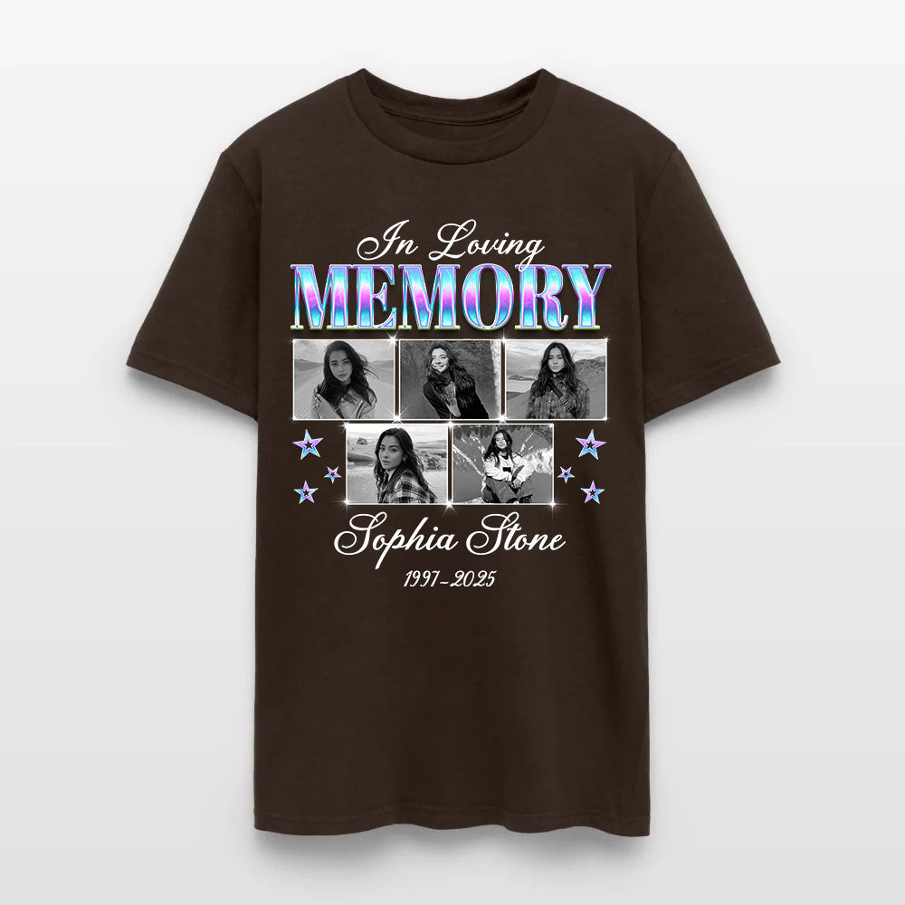 Personalized Photo In Loving Memory T-Shirt, Sympathy Gift for Loss of a Loved One T-Shirt