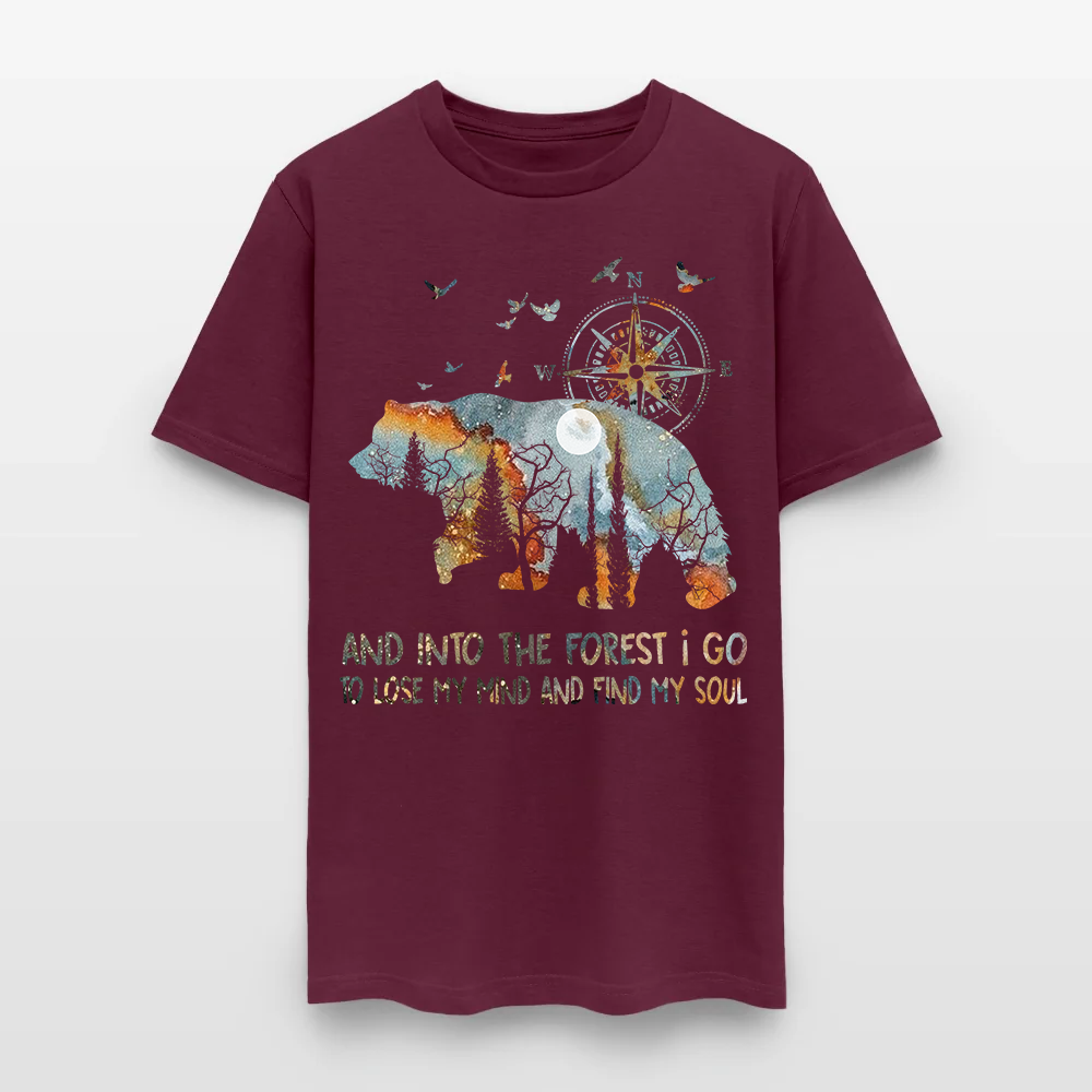 Bear Camping And Into The Forest I Go To Lose My Mind T Shirt