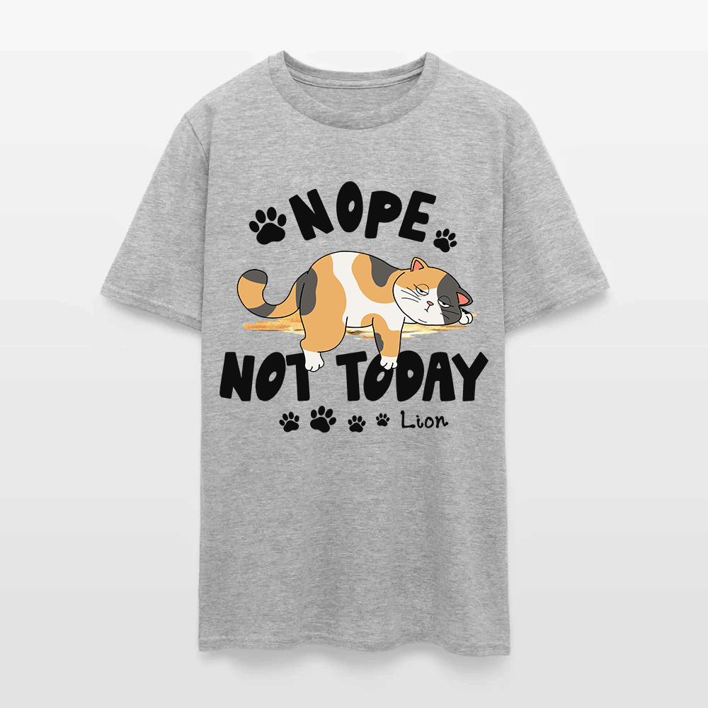 Personalized Funny Lazy Cat Nope Not Today T-Shirt