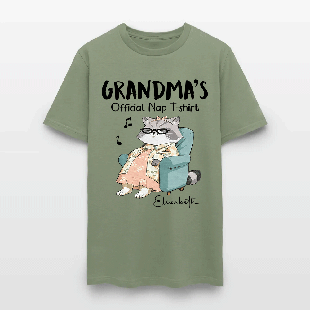 Personalized Cat Grandma's Official Nap T-Shirt
