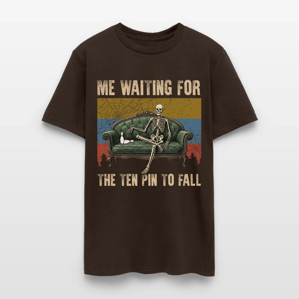 Skeleton Bowling Me Waiting for the Ten Pin to Fall T-Shirt