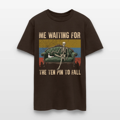 Skeleton Bowling Me Waiting for the Ten Pin to Fall T-Shirt