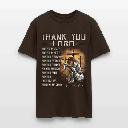 Personalized Warrior of God Thank You Lord For Your Grace T-Shirt