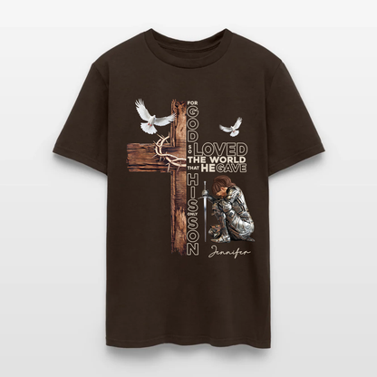 Personalized Warrior of God For God So Loved the World That He Gave His Only Son T-Shirt