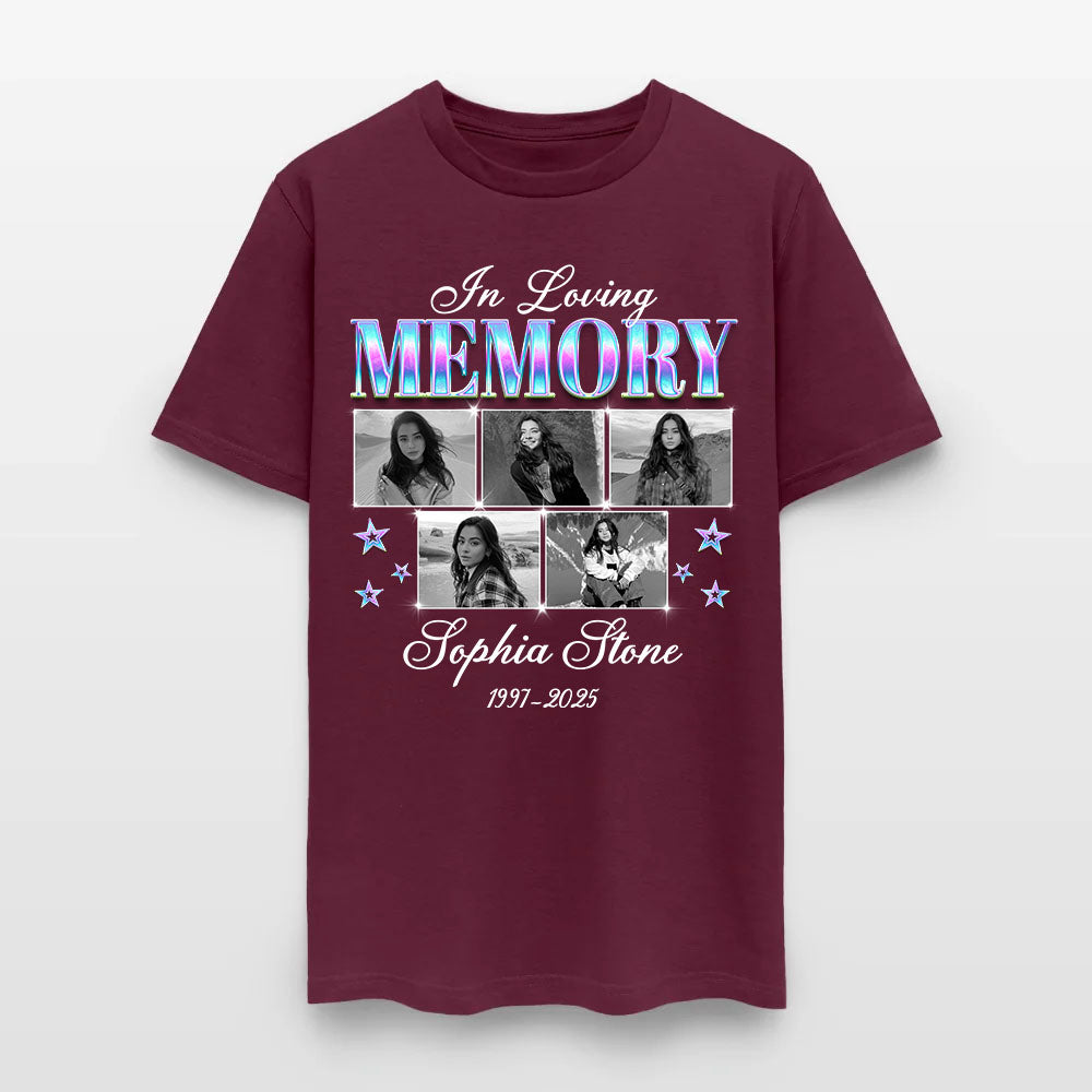 Personalized Photo In Loving Memory T-Shirt, Sympathy Gift for Loss of a Loved One T-Shirt