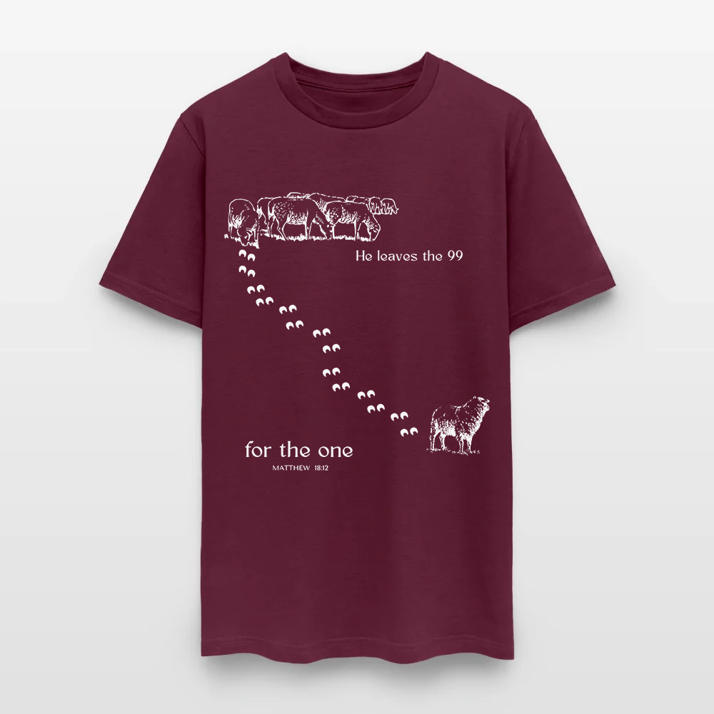 He Leaves The 99 For The One Matthew 18:12 - Inspirational Lost Sheep Christian T-Shirt