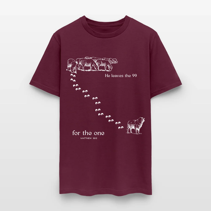 He Leaves The 99 For The One Matthew 18:12 - Inspirational Lost Sheep Christian T-Shirt