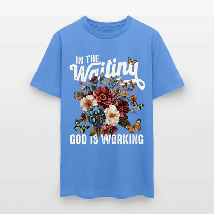 In The Waiting God Is Working Floral Faith Christian T-Shirt
