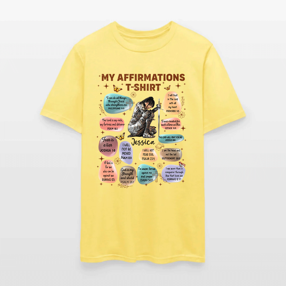 Personalized Warrior of God Bible Verse Affirmation I Can Do All Things Through Christ T-Shirt