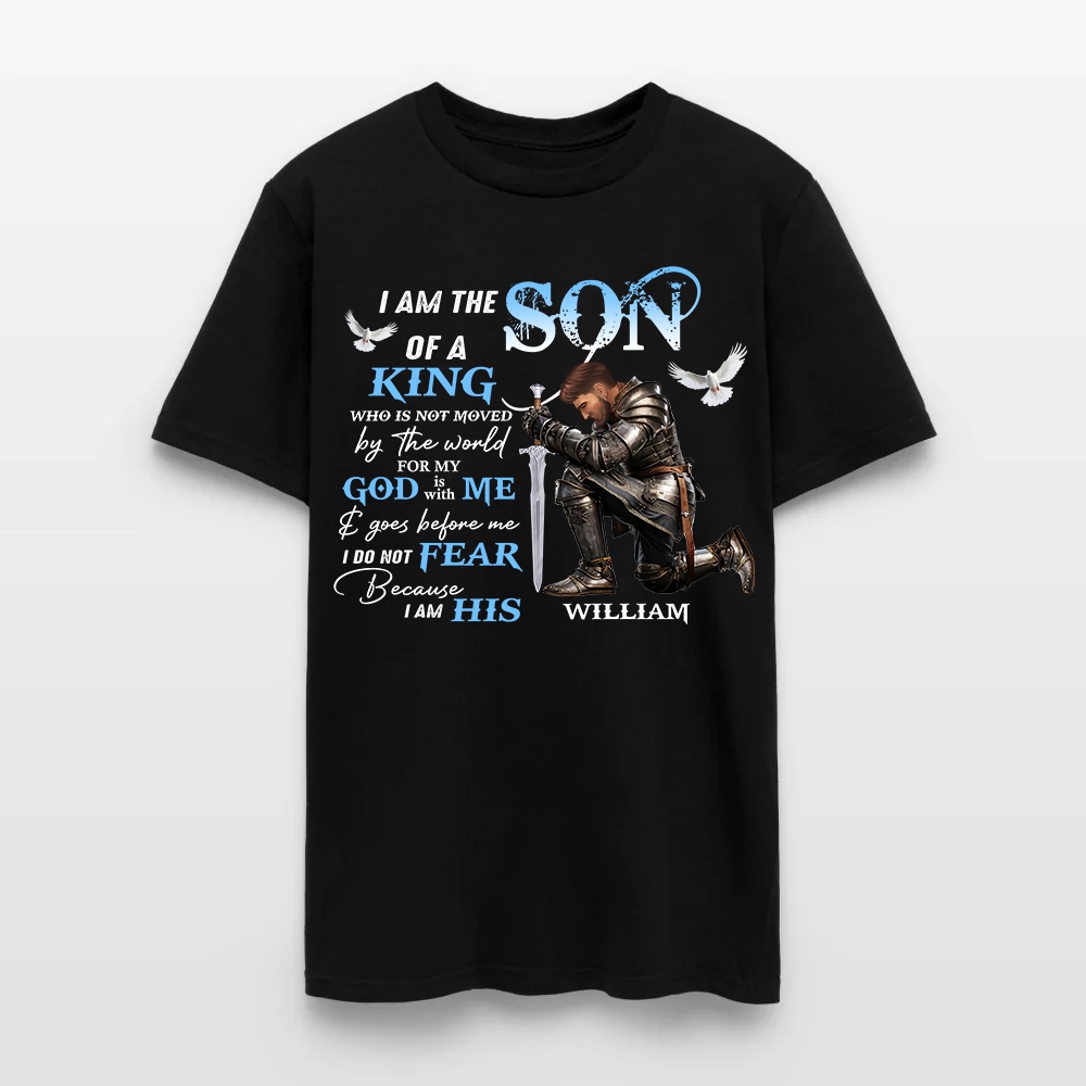 Personalized Man Warrior of God I Am the Son of a King T-Shirt