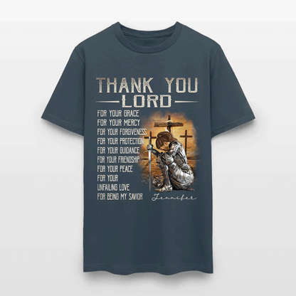 Personalized Warrior of God Thank You Lord For Your Grace T-Shirt
