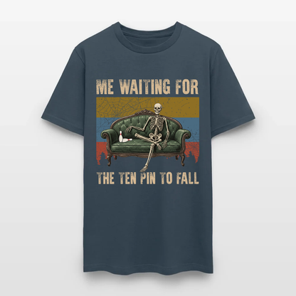 Skeleton Bowling Me Waiting for the Ten Pin to Fall T-Shirt