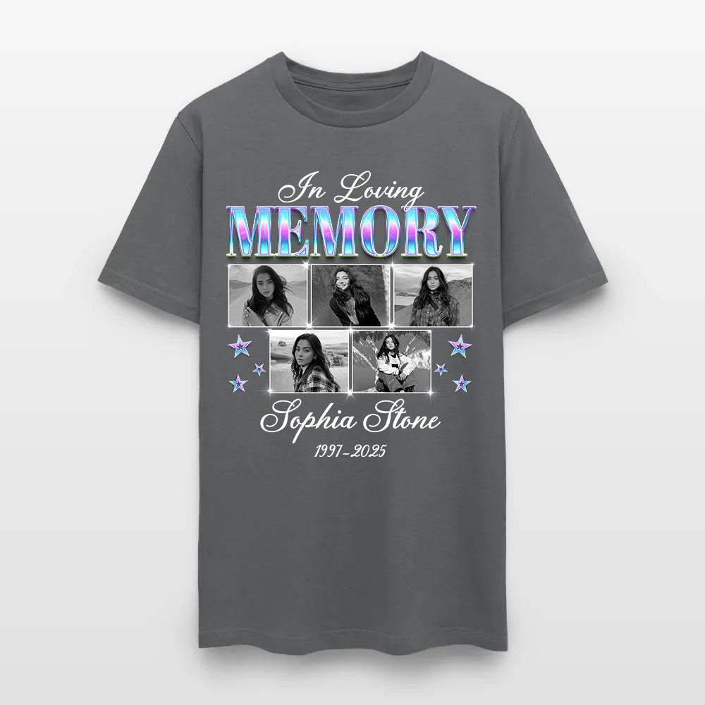 Personalized Photo In Loving Memory T-Shirt, Sympathy Gift for Loss of a Loved One T-Shirt