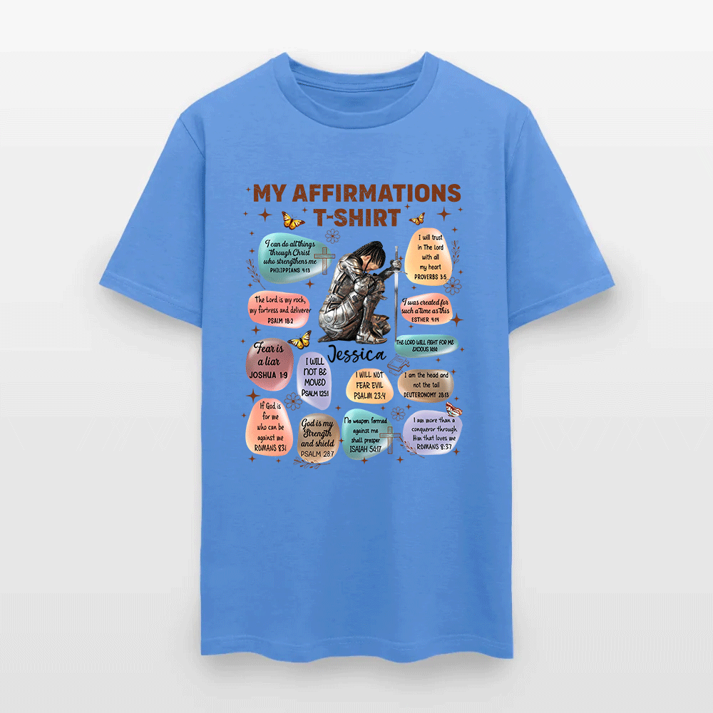 Personalized Warrior of God Bible Verse Affirmation I Can Do All Things Through Christ T-Shirt