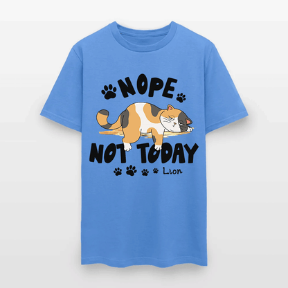Personalized Funny Lazy Cat Nope Not Today T-Shirt