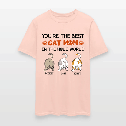 Personalized Funny Cat You Are The Best Cat Mom In The Hole World T-Shirt