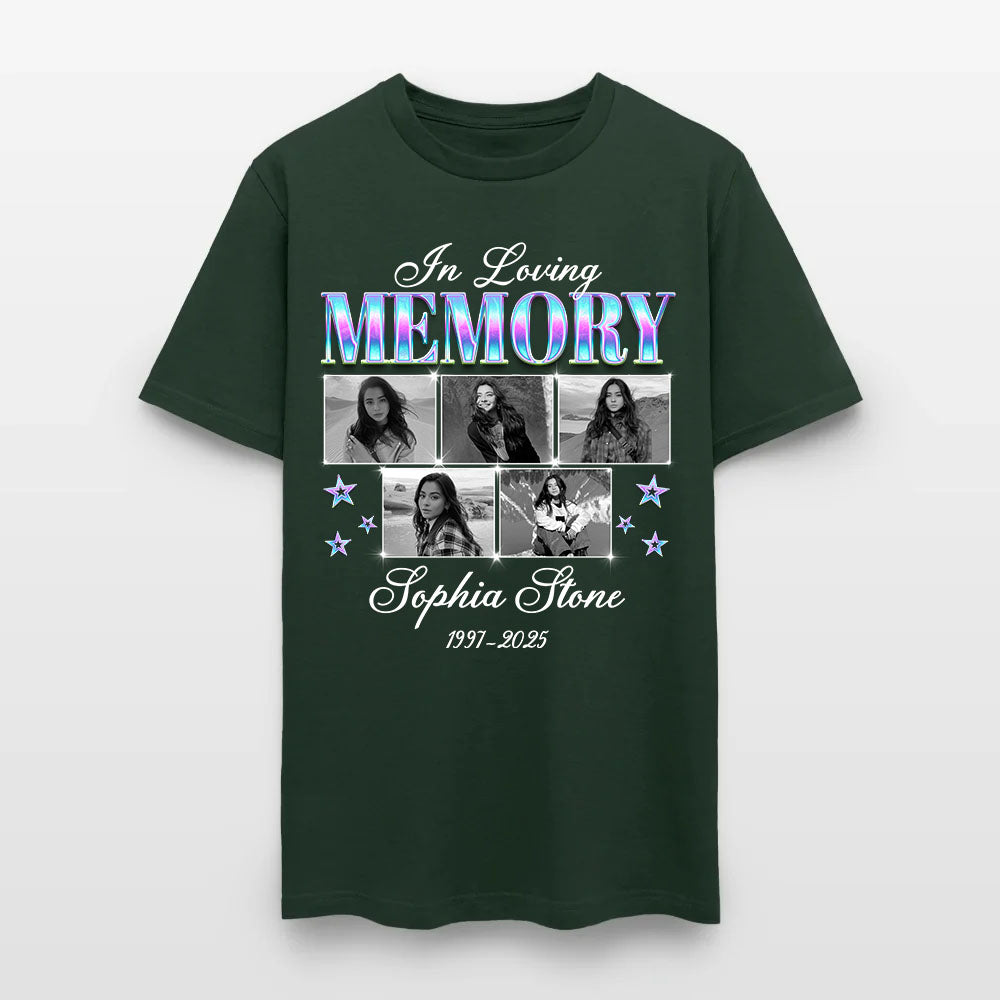 Personalized Photo In Loving Memory T-Shirt, Sympathy Gift for Loss of a Loved One T-Shirt