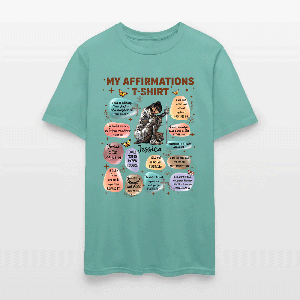 Personalized Warrior of God Bible Verse Affirmation I Can Do All Things Through Christ T-Shirt
