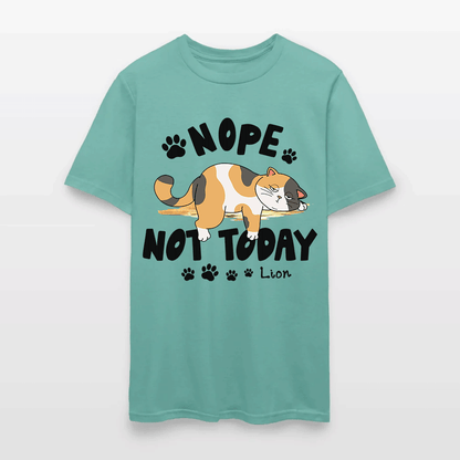 Personalized Funny Lazy Cat Nope Not Today T-Shirt