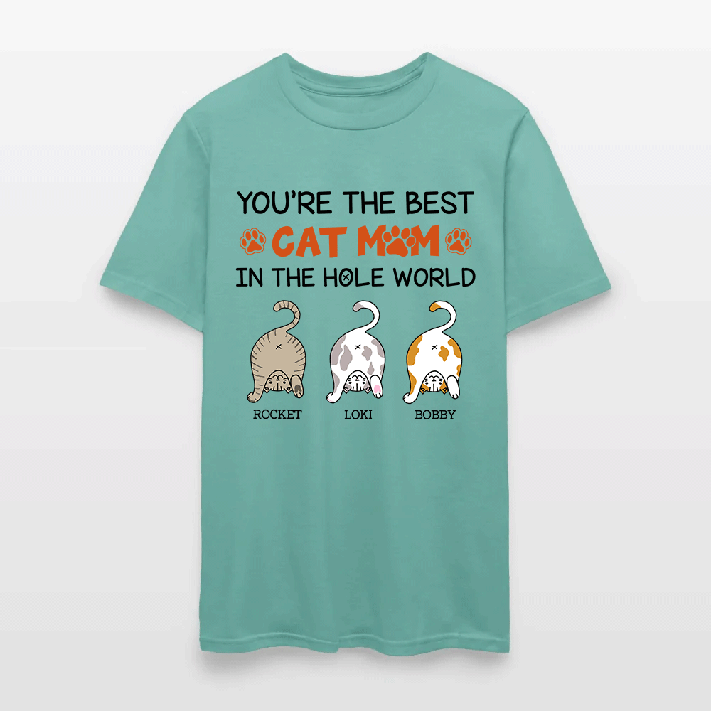 Personalized Funny Cat You Are The Best Cat Mom In The Hole World T-Shirt