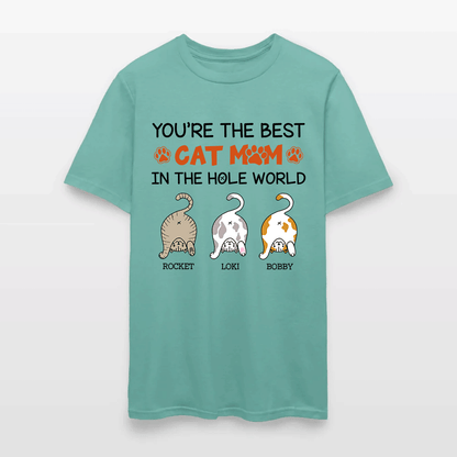 Personalized Funny Cat You Are The Best Cat Mom In The Hole World T-Shirt