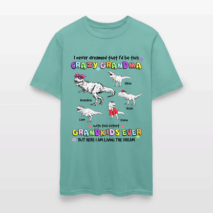 Personalized Grandmasaurus I Never Dreamed I'd Be this Crazy Grandma T-Shirt