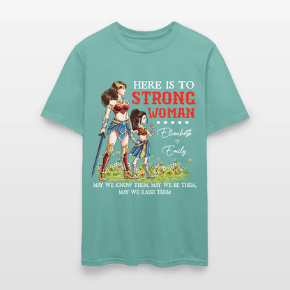 Personalized Mother and Daughter Warrior Here Is To Strong Woman T-Shirt