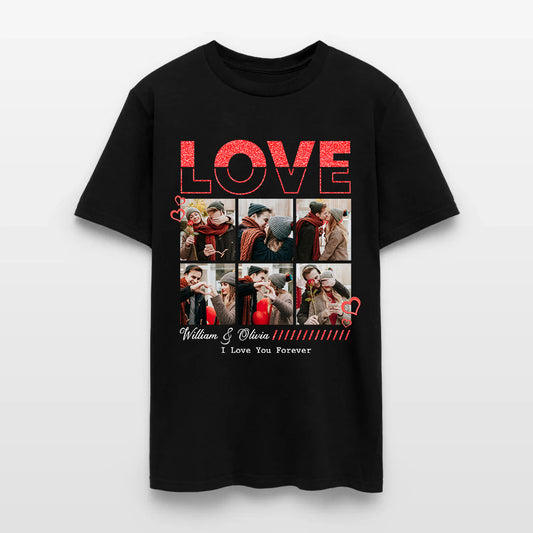 Personalized Couple Photo Love Be My Valentine T-Shirt