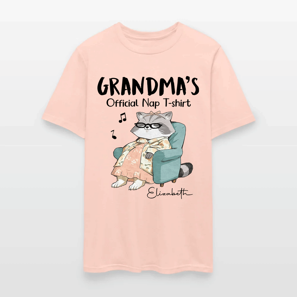 Personalized Cat Grandma's Official Nap T-Shirt