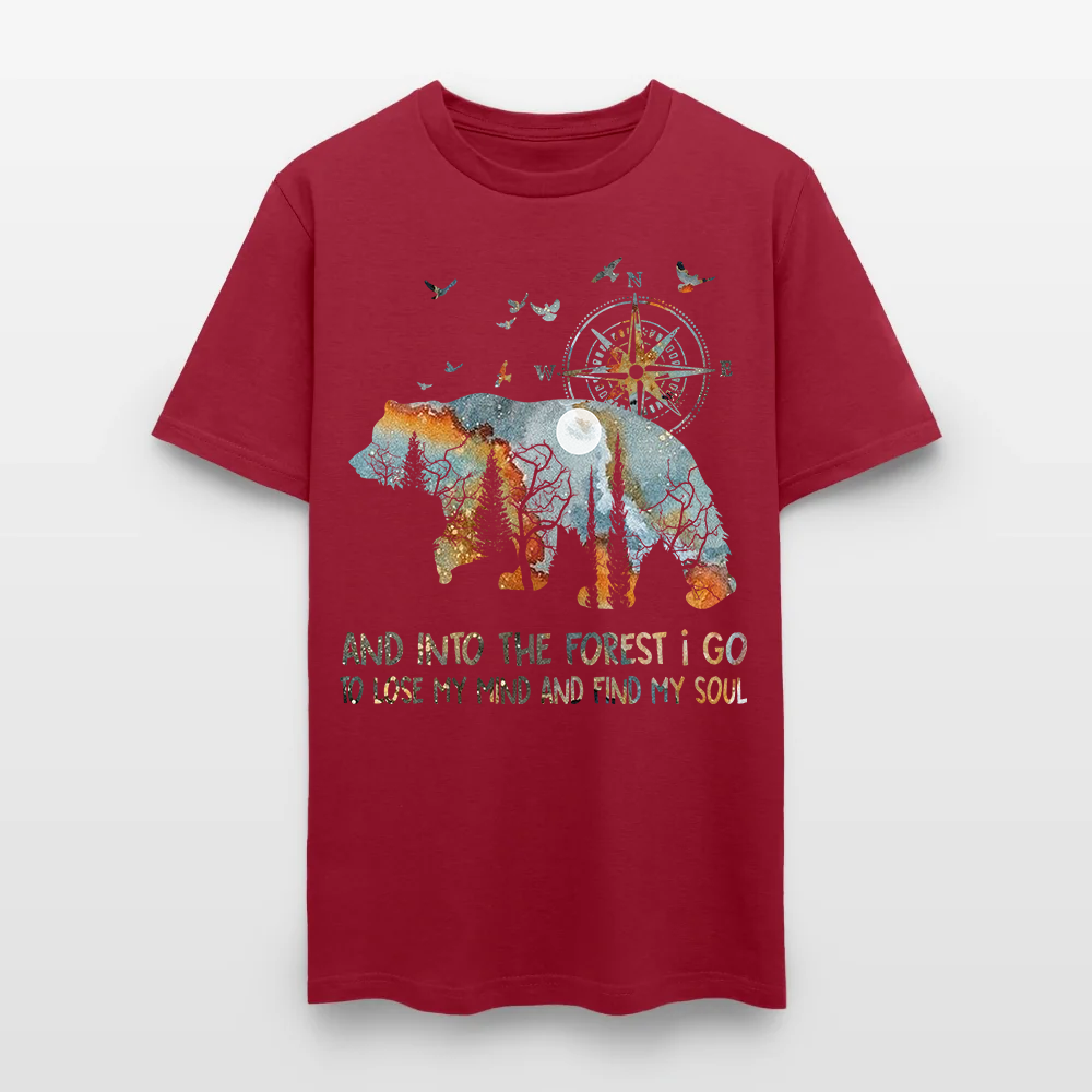 Bear Camping And Into The Forest I Go To Lose My Mind T Shirt