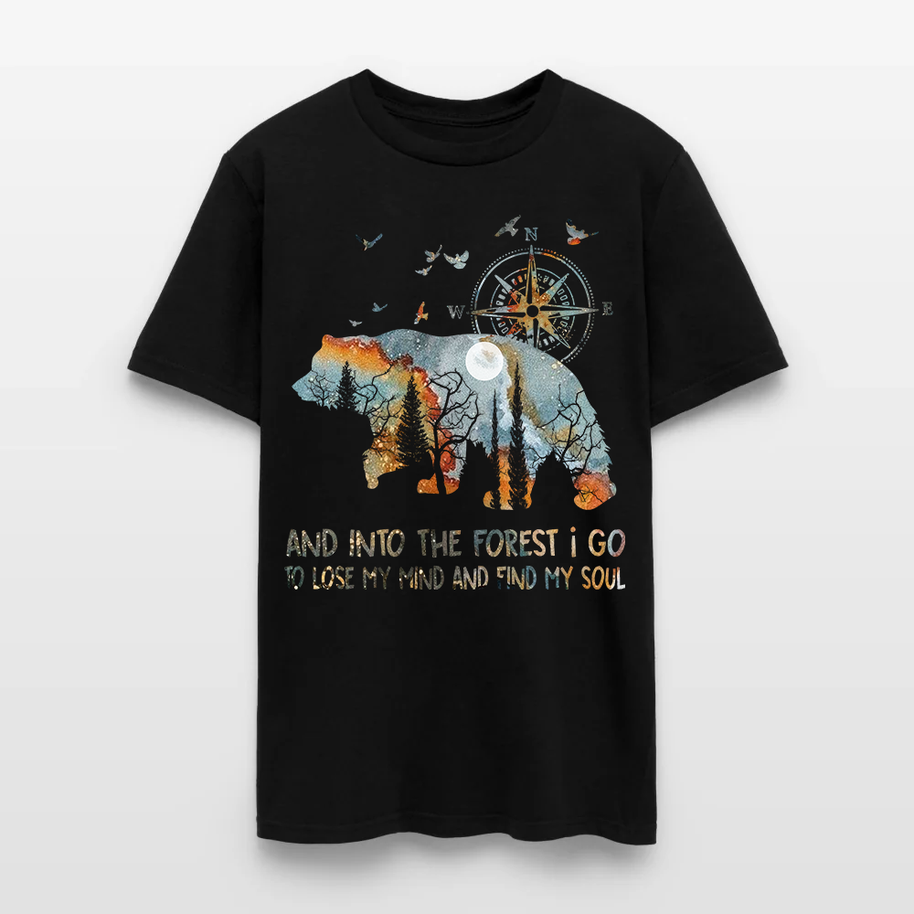 Bear Camping And Into The Forest I Go To Lose My Mind T Shirt