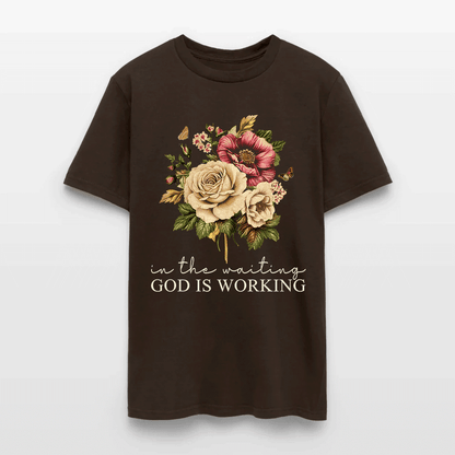 In The Waiting God Is Working Christian Floral Faith T-Shirt