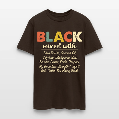 Black Mixed With Shea Butter Coconut Oil T-Shirt