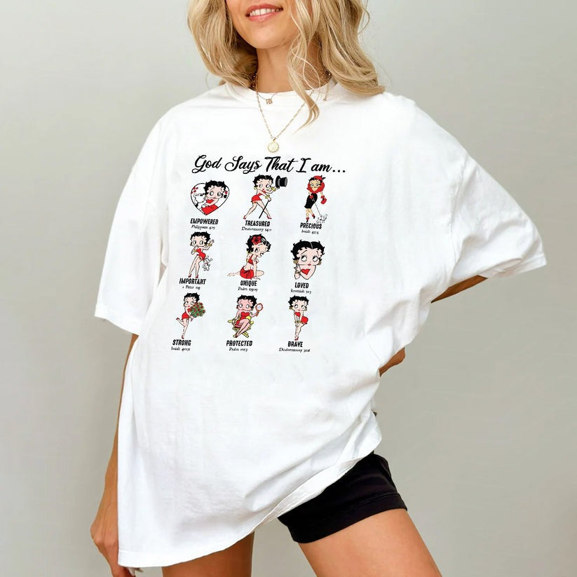 God Says I Am Loved Empowered Strong Unique Protected T-Shirt