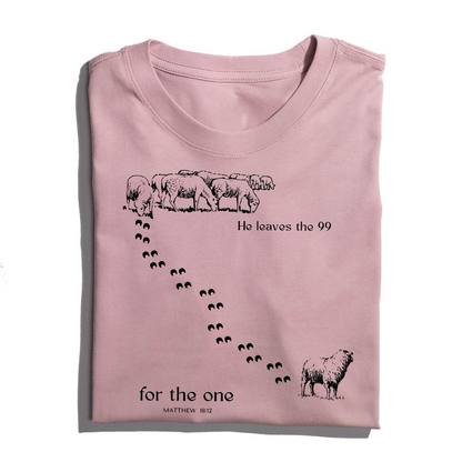 He Leaves The 99 For The One Matthew 18:12 - Inspirational Lost Sheep Christian T-Shirt