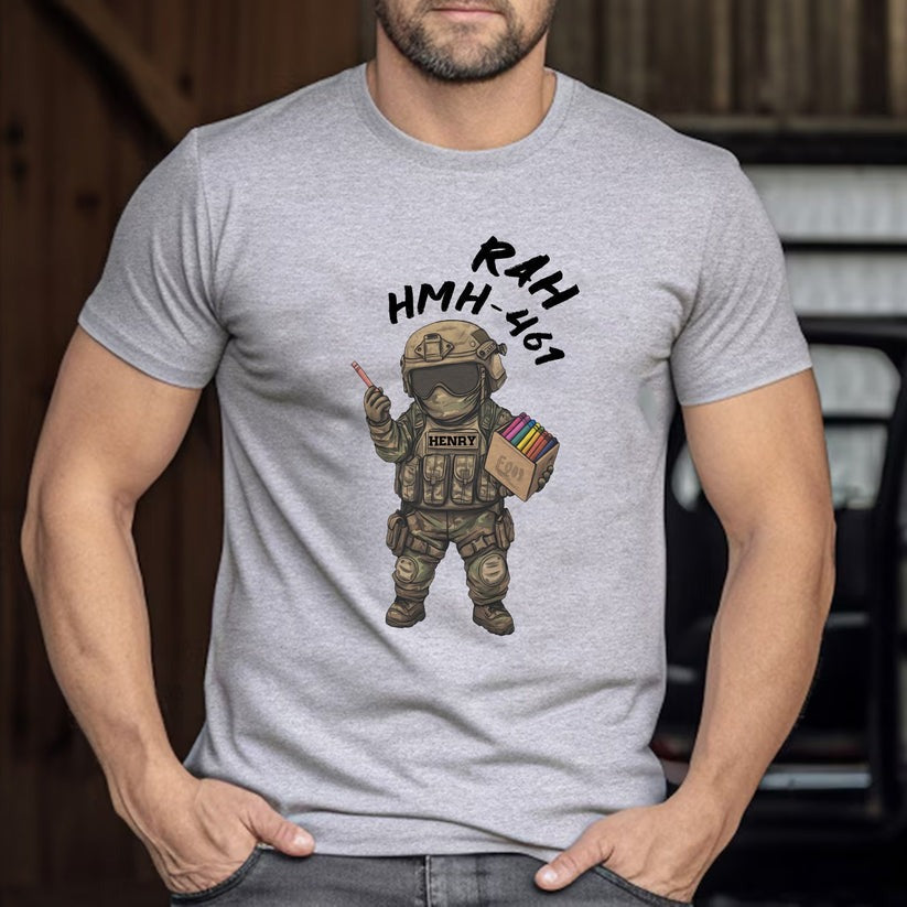 Personalized Funny Veterans Military Patriotic Gift for Marines Retirement Appreciation T-Shirt
