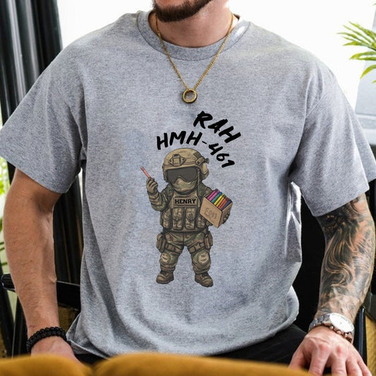 Personalized Funny Veterans Military Patriotic Gift for Marines Retirement Appreciation T-Shirt