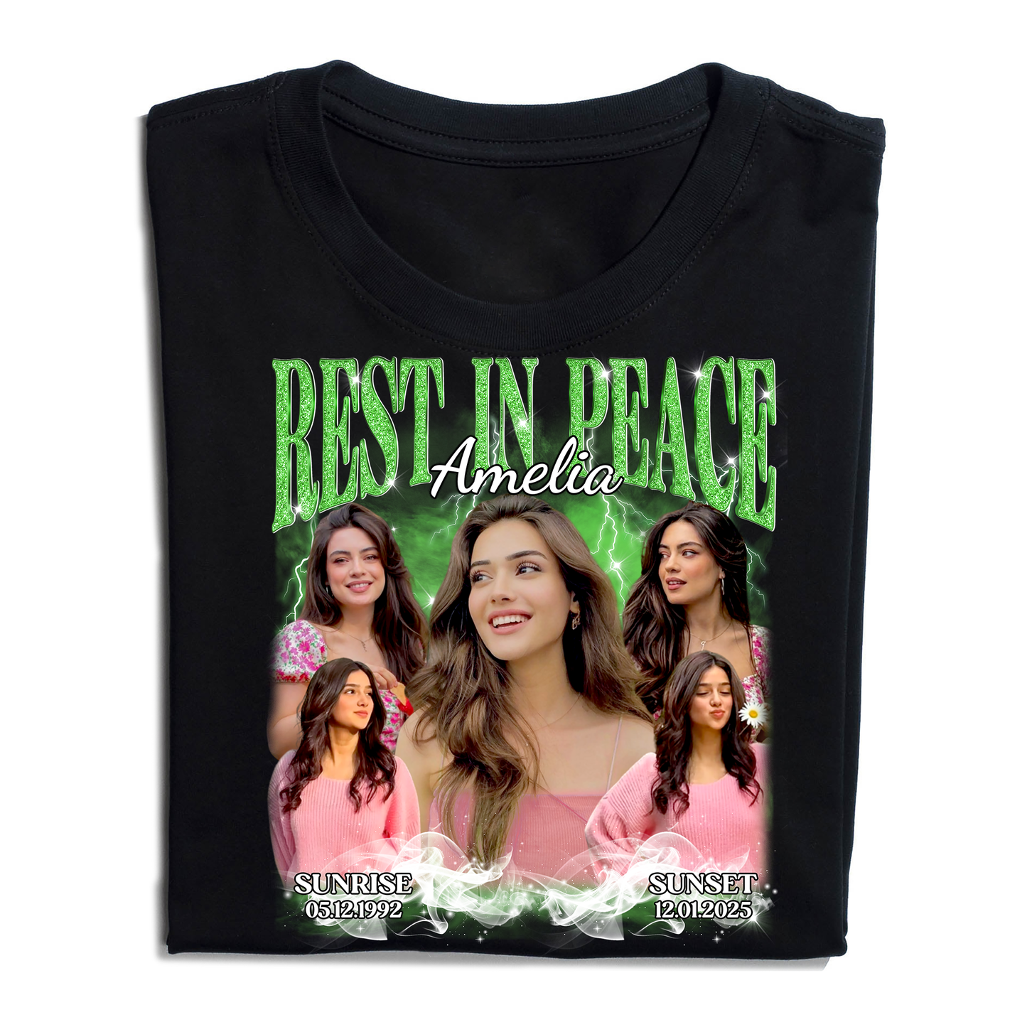 Personalized Photo Memorial Rest In Peace T-Shirt